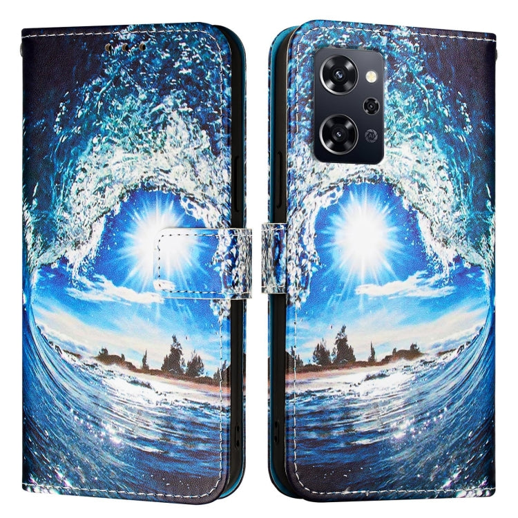 Colored Drawing Pattern Plain Weave Leather Phone Case