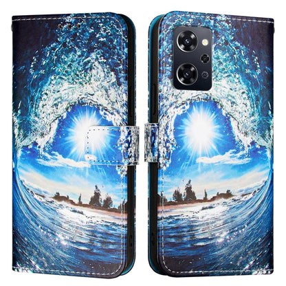 Colored Drawing Pattern Plain Weave Leather Phone Case