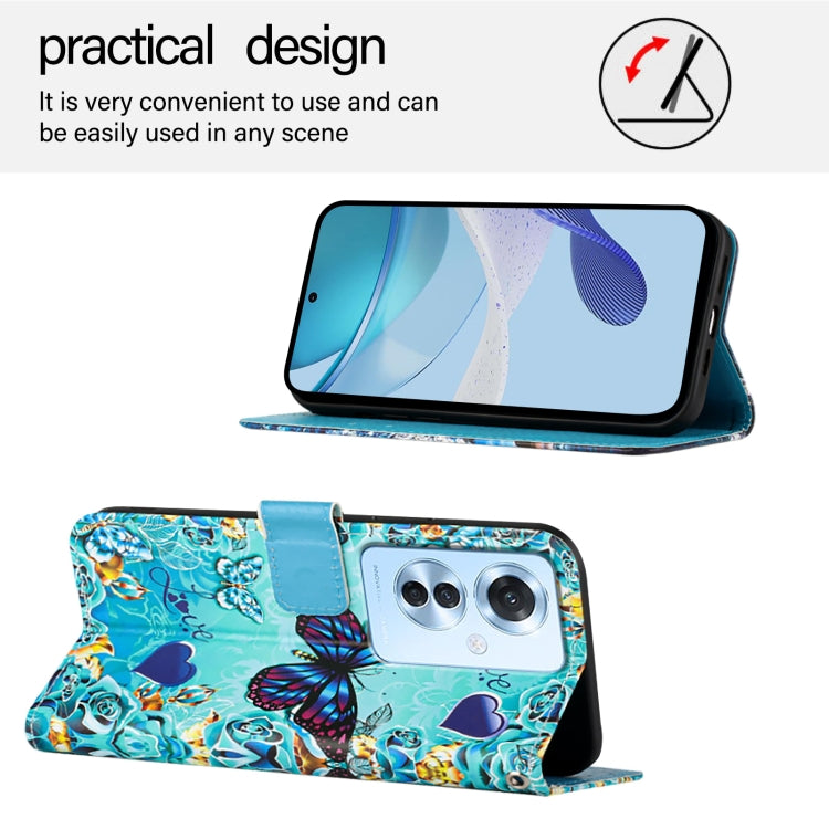 Colored Drawing Pattern Plain Weave Leather Phone Case