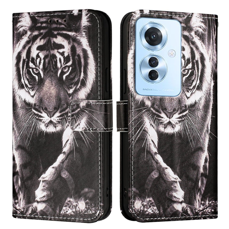 Colored Drawing Pattern Plain Weave Leather Phone Case