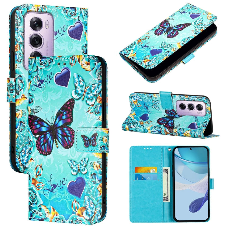 Colored Drawing Pattern Plain Weave Leather Phone Case