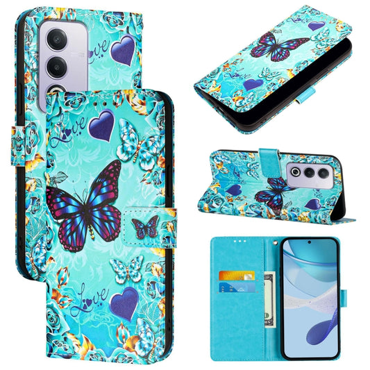 Colored Drawing Pattern Plain Weave Leather Phone Case, For OPPO A3 Pro 5G Global, For OPPO F25 Pro 5G India, For OPPO Reno 11F 5G Global