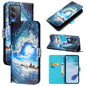 Colored Drawing Pattern Plain Weave Leather Phone Case, For OPPO K12x 5G Global, For OPPO A3 Pro 5G India, For OPPO Reno12 F Global