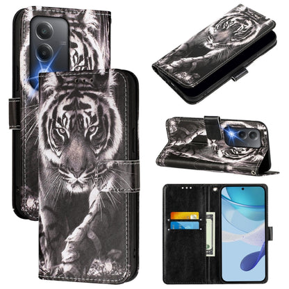 Colored Drawing Pattern Plain Weave Leather Phone Case, For OPPO K12x 5G Global, For OPPO A3 Pro 5G India, For OPPO Reno12 F Global