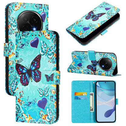 Colored Drawing Pattern Plain Weave Leather Phone Case, For OPPO Reno13 F 5G Global, For OPPO A5 Pro China, For OPPO A80 5G EU Version