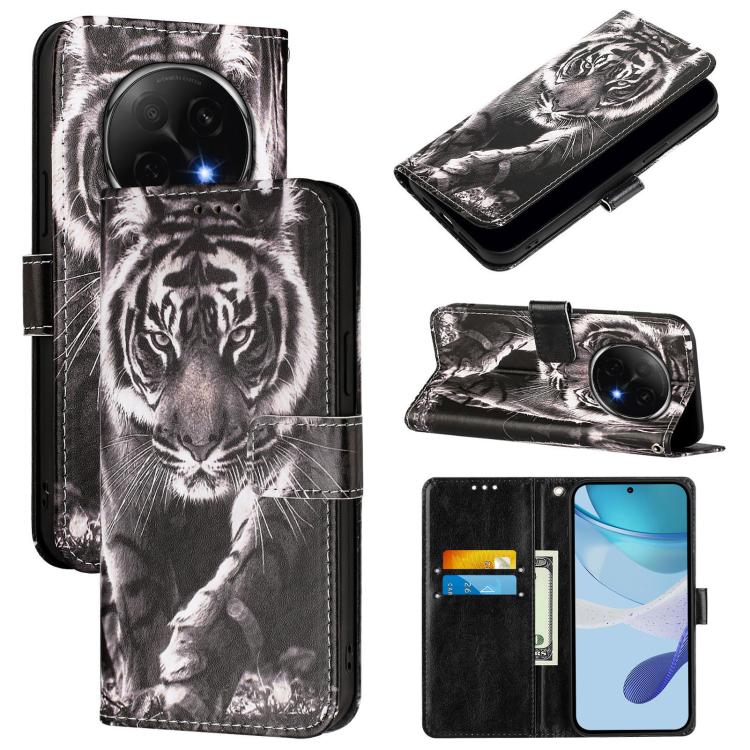 Colored Drawing Pattern Plain Weave Leather Phone Case, For OPPO Reno13 F 5G Global, For OPPO A5 Pro China, For OPPO A80 5G EU Version