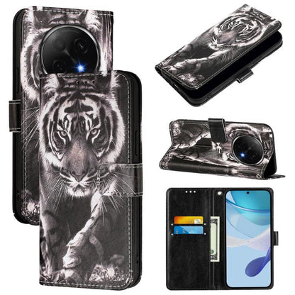 Colored Drawing Pattern Plain Weave Leather Phone Case, For OPPO Reno13 F 5G Global, For OPPO A5 Pro China, For OPPO A80 5G EU Version