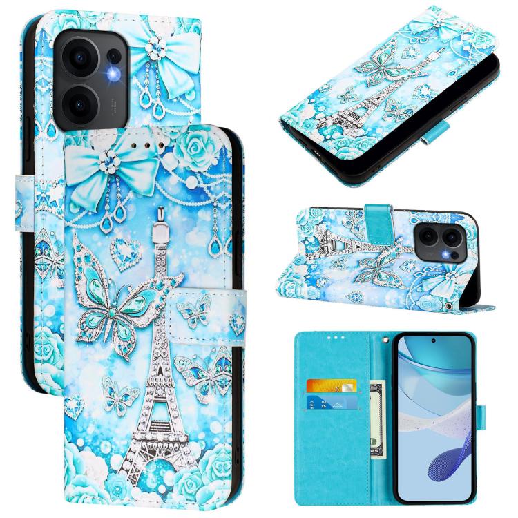 Colored Drawing Pattern Plain Weave Leather Phone Case, For OPPO Reno13 F 5G Global, For OPPO A5 Pro China, For OPPO A80 5G EU Version