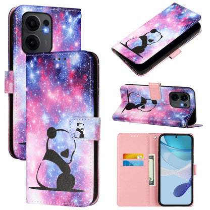 Colored Drawing Pattern Plain Weave Leather Phone Case, For OPPO Reno13 F 5G Global, For OPPO A5 Pro China, For OPPO A80 5G EU Version