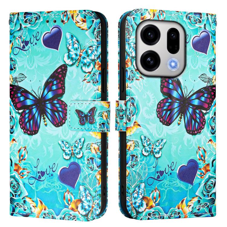 Colored Drawing Pattern Plain Weave Leather Phone Case