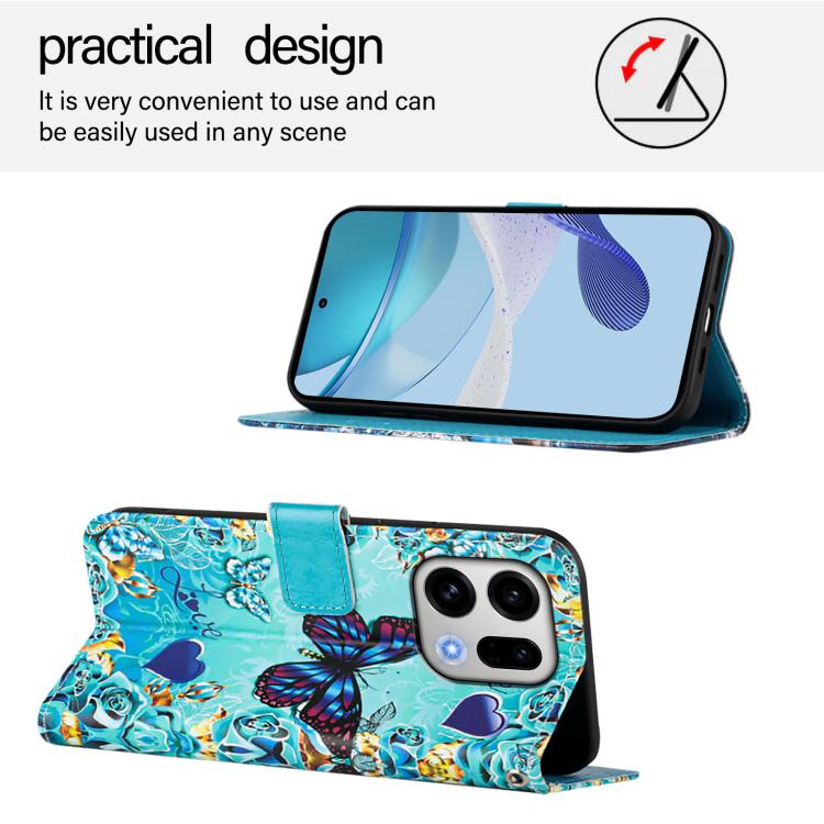 Colored Drawing Pattern Plain Weave Leather Phone Case