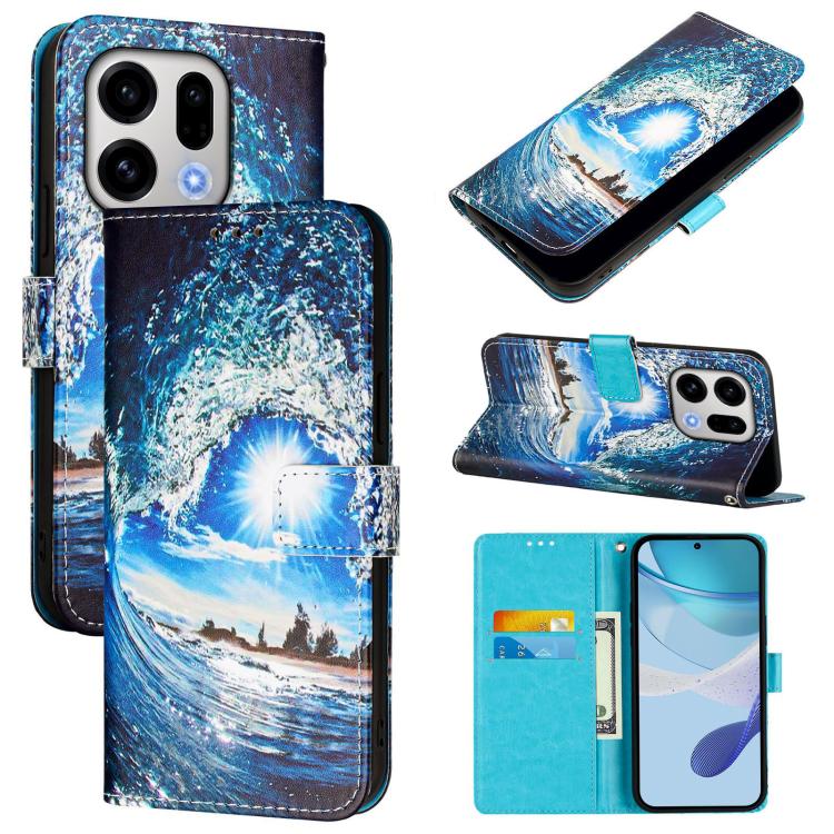 Colored Drawing Pattern Plain Weave Leather Phone Case, For OPPO Find X9s Pro, For OPPO Find X9 Ultra, For OPPO Find X9
