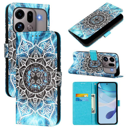 Colored Drawing Pattern Plain Weave Leather Phone Case, For OPPO Find X9s Pro, For OPPO Find X9 Ultra, For OPPO Find X9