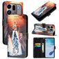 Colored Drawing Pattern Plain Weave Leather Phone Case, For OPPO Find X9s Pro, For OPPO Find X9 Ultra, For OPPO Find X9