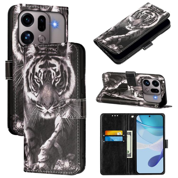 Colored Drawing Pattern Plain Weave Leather Phone Case, For OPPO Find X9s Pro, For OPPO Find X9 Ultra, For OPPO Find X9