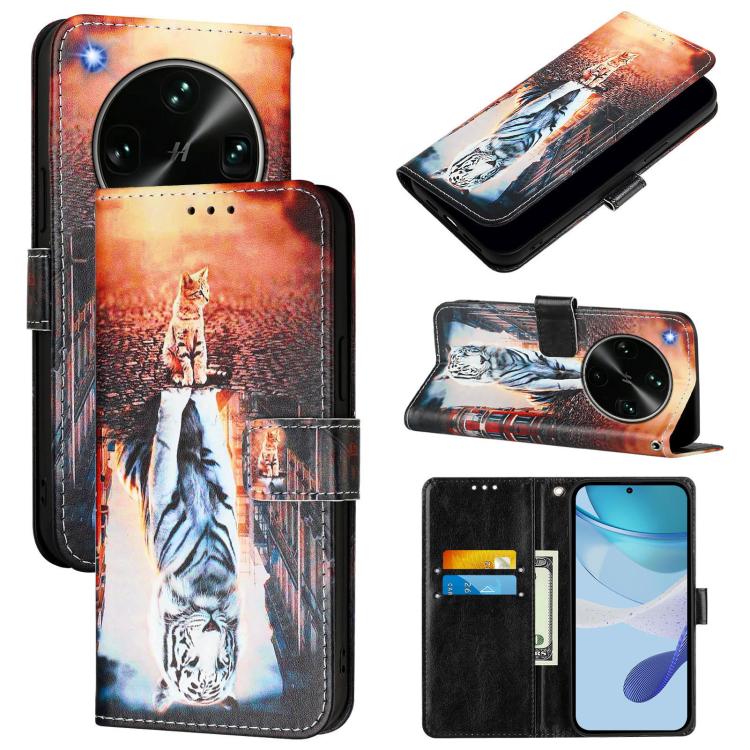 Colored Drawing Pattern Plain Weave Leather Phone Case, For OPPO Find X9s Pro, For OPPO Find X9 Ultra, For OPPO Find X9