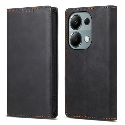 Business Solid Color Magnetic RFID Leather Phone Case