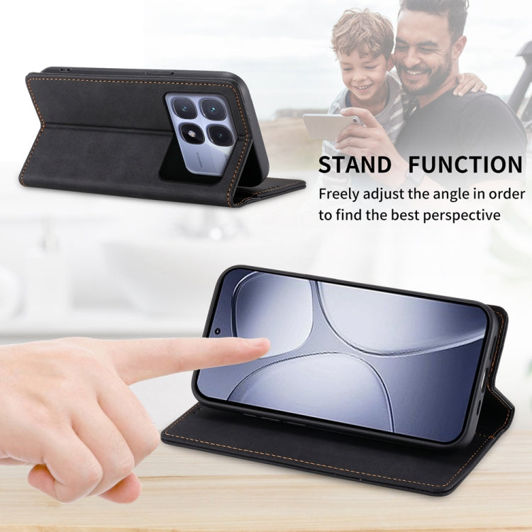 Business Solid Color Magnetic RFID Leather Phone Case, For Redmi K70 Ultra, For Redmi Note 13 Pro 4G