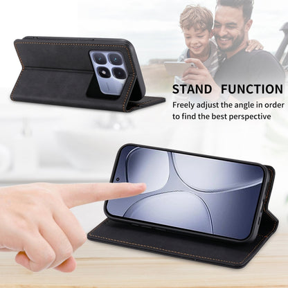 Business Solid Color Magnetic RFID Leather Phone Case, For Redmi K70 Ultra, For Redmi Note 13 Pro 4G