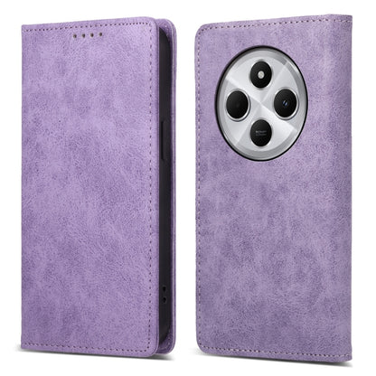 Business Solid Color Magnetic RFID Leather Phone Case, For Redmi Note 14 4G 164.84mm, For Redmi Note 14 Pro 4G, For Redmi Note 14 4G 163.25mm Global, For Redmi 14C 4G
