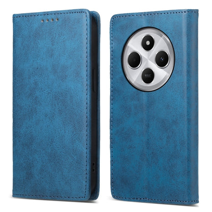Business Solid Color Magnetic RFID Leather Phone Case, For Redmi Note 14 4G 164.84mm, For Redmi Note 14 Pro 4G, For Redmi Note 14 4G 163.25mm Global, For Redmi 14C 4G