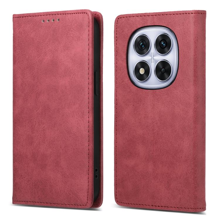 Business Solid Color Magnetic RFID Leather Phone Case, For Redmi Note 14 4G 164.84mm, For Redmi Note 14 Pro 4G, For Redmi Note 14 4G 163.25mm Global, For Redmi 14C 4G