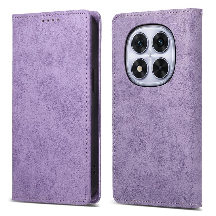 Business Solid Color Magnetic RFID Leather Phone Case, For Redmi Note 14 4G 164.84mm, For Redmi Note 14 Pro 4G, For Redmi Note 14 4G 163.25mm Global, For Redmi 14C 4G
