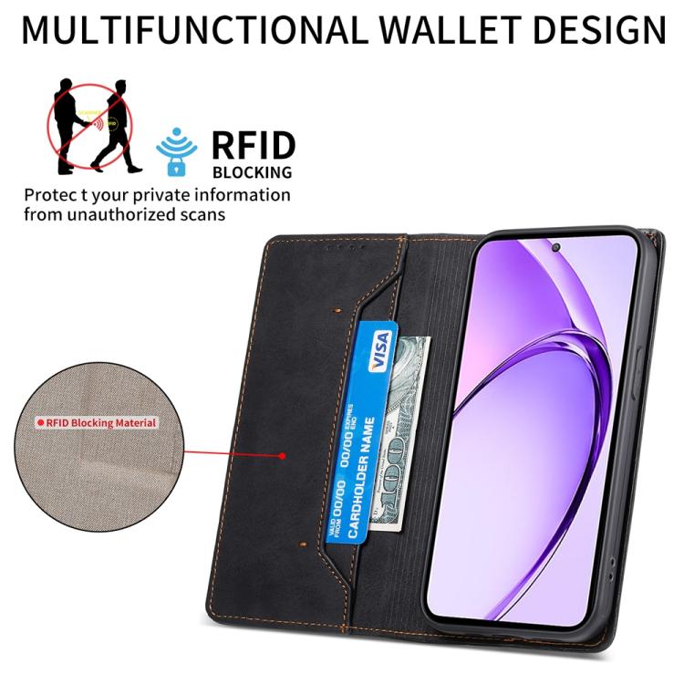 Business Solid Color Magnetic RFID Leather Phone Case, For Redmi 15 5G Global / 15 4G SEA 169.5mm, For Redmi 15 5G / 4G EU 171mm, For Redmi 15C 5G / 4G Global 171mm / Poco C85 4G, For Redmi A5 4G 171.7mm / Xiaomi Poco C71