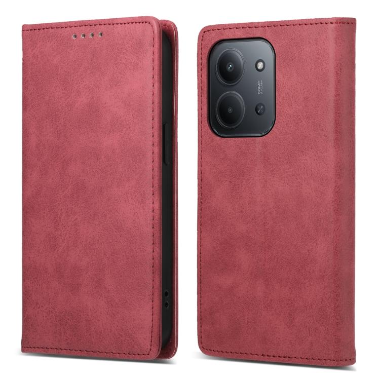 Business Solid Color Magnetic RFID Leather Phone Case