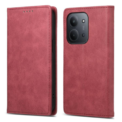 Business Solid Color Magnetic RFID Leather Phone Case, For Redmi 15 5G Global / 15 4G SEA 169.5mm, For Redmi 15 5G / 4G EU 171mm, For Redmi 15C 5G / 4G Global 171mm / Poco C85 4G, For Redmi A5 4G 171.7mm / Xiaomi Poco C71
