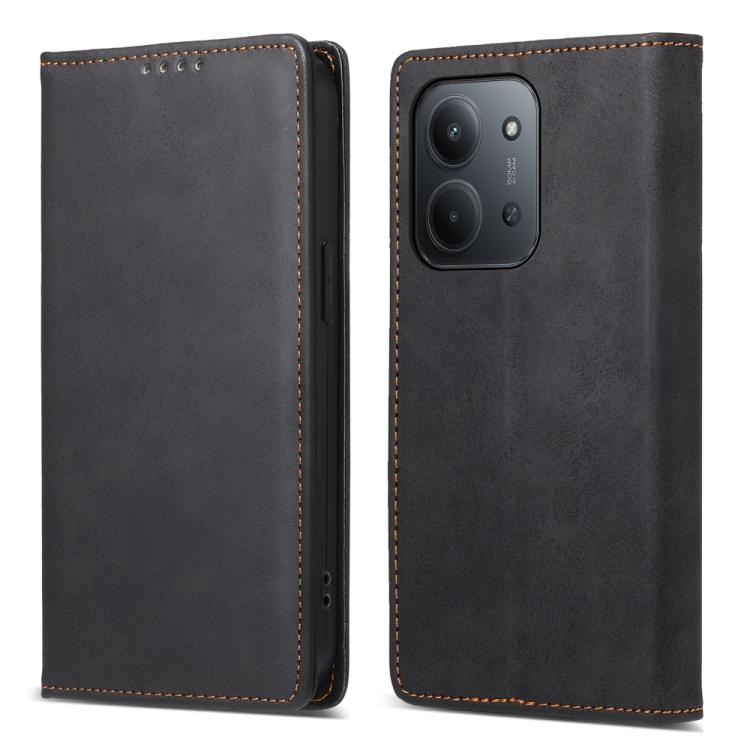 Business Solid Color Magnetic RFID Leather Phone Case
