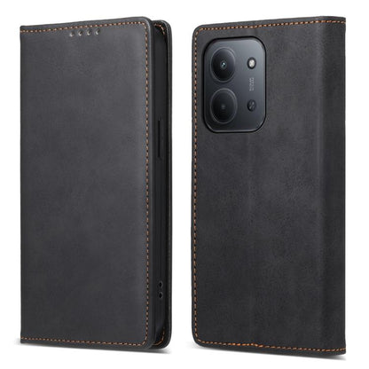 Business Solid Color Magnetic RFID Leather Phone Case