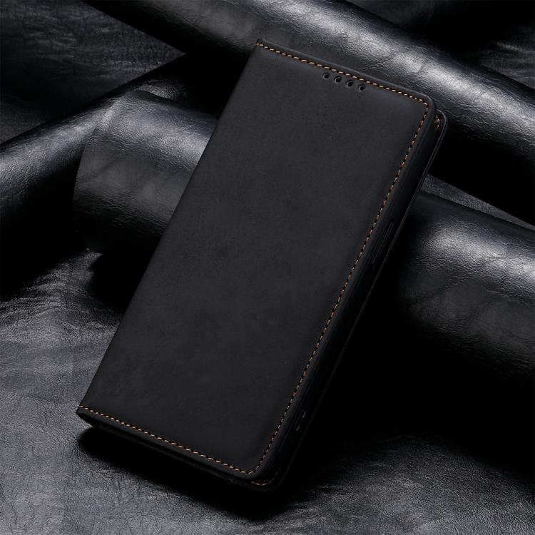 Business Solid Color Magnetic RFID Leather Phone Case