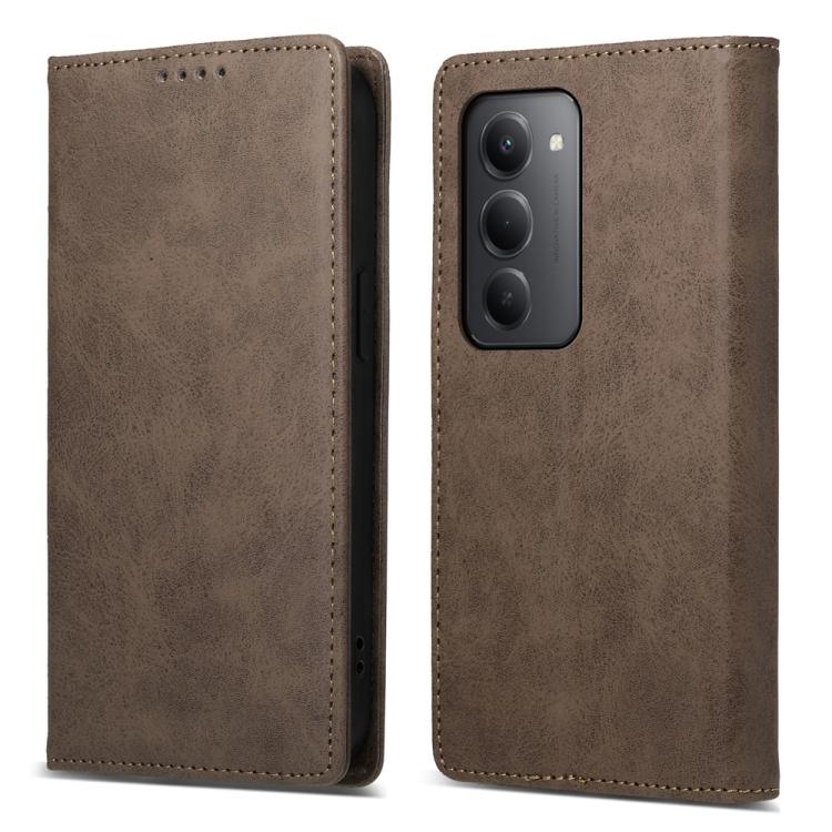 Business Solid Color Magnetic RFID Leather Phone Case, For Redmi 15 5G Global / 15 4G SEA 169.5mm, For Redmi 15 5G / 4G EU 171mm, For Redmi 15C 5G / 4G Global 171mm / Poco C85 4G, For Redmi A5 4G 171.7mm / Xiaomi Poco C71