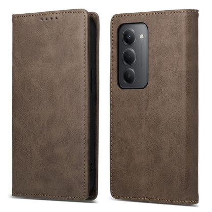 Business Solid Color Magnetic RFID Leather Phone Case, For Redmi 15 5G Global / 15 4G SEA 169.5mm, For Redmi 15 5G / 4G EU 171mm, For Redmi 15C 5G / 4G Global 171mm / Poco C85 4G, For Redmi A5 4G 171.7mm / Xiaomi Poco C71