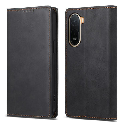 Business Solid Color Magnetic RFID Leather Phone Case, For Redmi A7 Pro 4G / 5G 171mm / Poco C85x 5G, For Redmi 15a 5G, For Redmi Turbo 5 Max 5G / Poco X8 Pro Max 5G, For Redmi Note 15 Pro+ 5G 163.3mm / Poco M8 Pro 5G