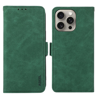 ABEEL Frosted Magnetic RFID Leather Phone Case, For iPhone 16, For iPhone 15 Pro Max, For iPhone 15 Pro, For iPhone 15 Plus