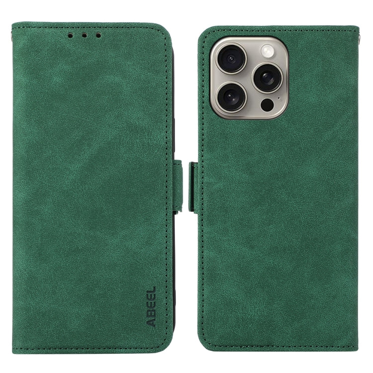ABEEL Frosted Magnetic RFID Leather Phone Case, For iPhone 16, For iPhone 15 Pro Max, For iPhone 15 Pro, For iPhone 15 Plus