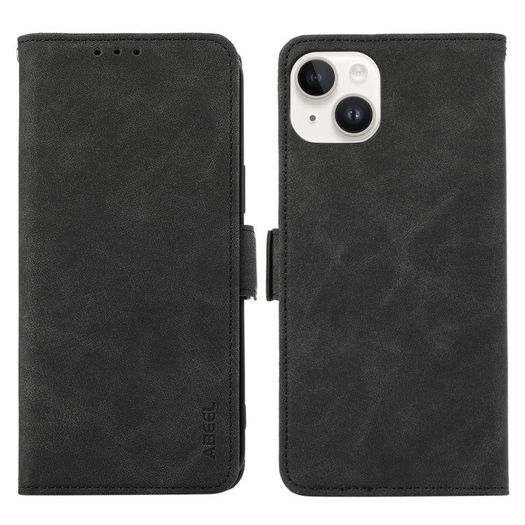 ABEEL Frosted Magnetic RFID Leather Phone Case, For iPhone 15, For iPhone 14 Plus, For iPhone 14, For iPhone 14 Pro