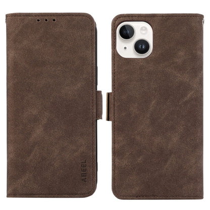 ABEEL Frosted Magnetic RFID Leather Phone Case, For iPhone 15, For iPhone 14 Plus, For iPhone 14, For iPhone 14 Pro