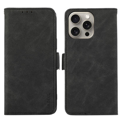 ABEEL Frosted Magnetic RFID Leather Phone Case, For iPhone 15, For iPhone 14 Plus, For iPhone 14, For iPhone 14 Pro