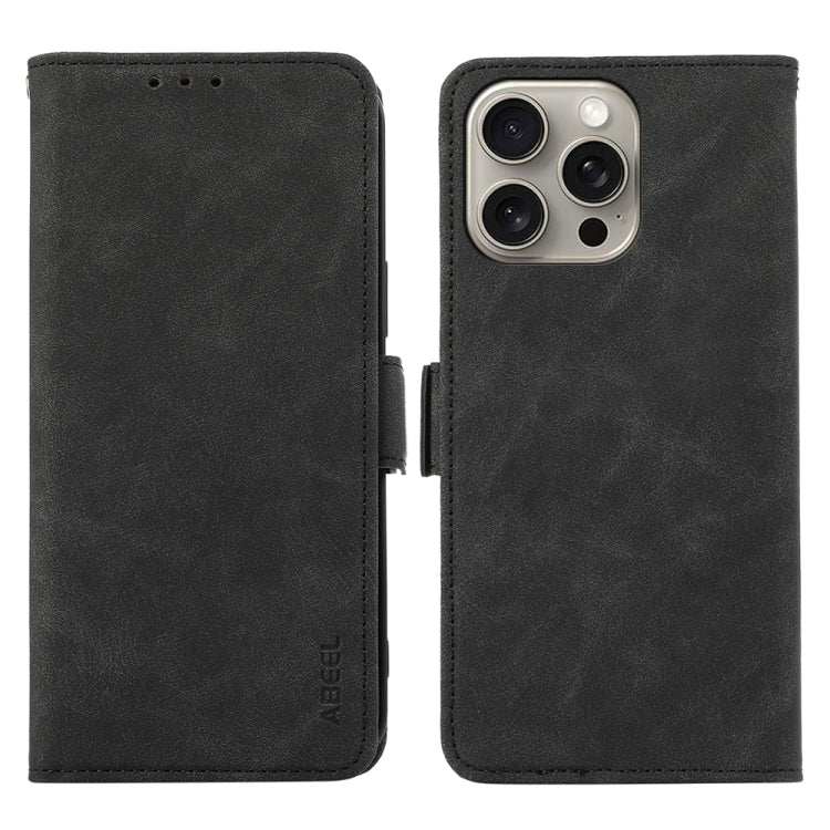 ABEEL Frosted Magnetic RFID Leather Phone Case, For iPhone Air, For iPhone 16 Pro Max, For iPhone 16 Pro, For iPhone 16 Plus