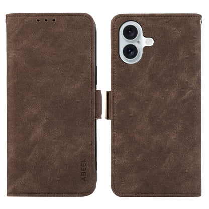 ABEEL Frosted Magnetic RFID Leather Phone Case, For iPhone Air, For iPhone 16 Pro Max, For iPhone 16 Pro, For iPhone 16 Plus