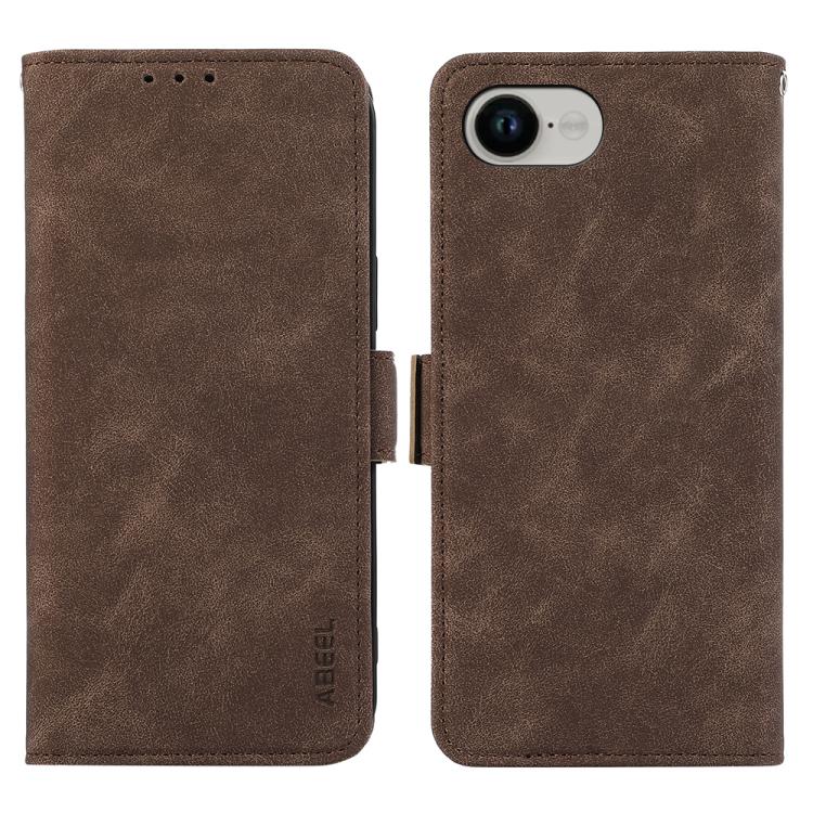 ABEEL Frosted Magnetic RFID Leather Phone Case, For iPhone 16e / 17e, For iPhone 17 Pro Max, For iPhone 17 Pro, For iPhone 17