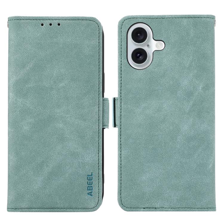 ABEEL Frosted Magnetic RFID Leather Phone Case, For iPhone 16e / 17e, For iPhone 17 Pro Max, For iPhone 17 Pro, For iPhone 17