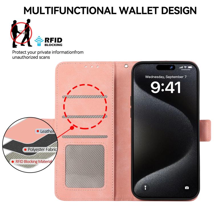 ABEEL Frosted Magnetic RFID Leather Phone Case, For iPhone 18 Pro / 17 Pro, For iPhone 18 Pro Max / 17 Pro Max, For iPhone 16e / 17e, For iPhone 17