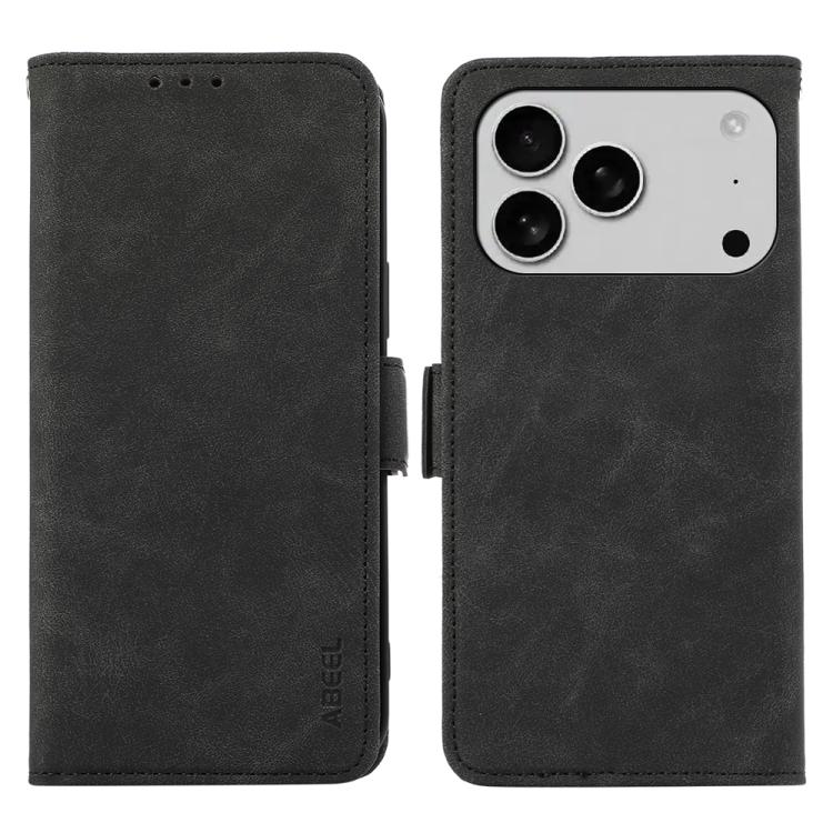 ABEEL Frosted Magnetic RFID Leather Phone Case, For iPhone 18 Pro / 17 Pro, For iPhone 18 Pro Max / 17 Pro Max, For iPhone 16e / 17e, For iPhone 17