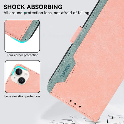 ABEEL Color Block Magnetic RFID Leather Phone Case, For iPhone 12 / 12 Pro, For iPhone 12 Pro Max