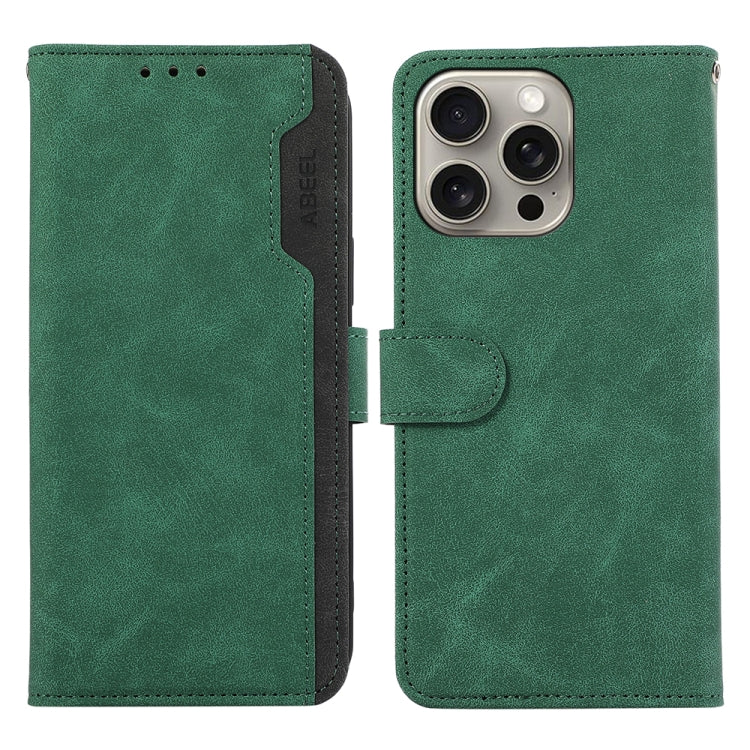 ABEEL Color Block Magnetic RFID Leather Phone Case, For iPhone 12 / 12 Pro, For iPhone 12 Pro Max