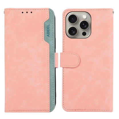 ABEEL Color Block Magnetic RFID Leather Phone Case, For iPhone 12 / 12 Pro, For iPhone 12 Pro Max